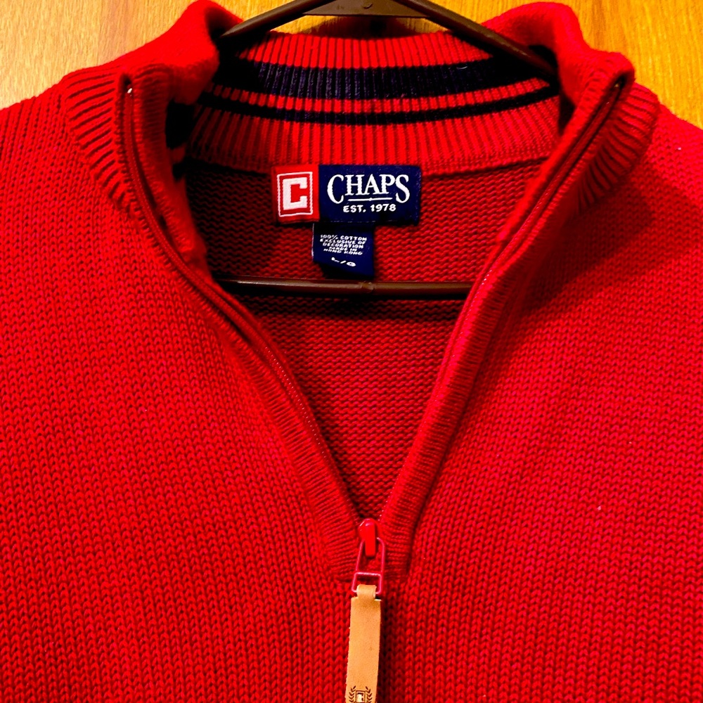 Chaps 1/4 zip sweater